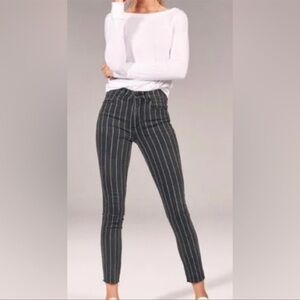 Pinstripe skinny jeans